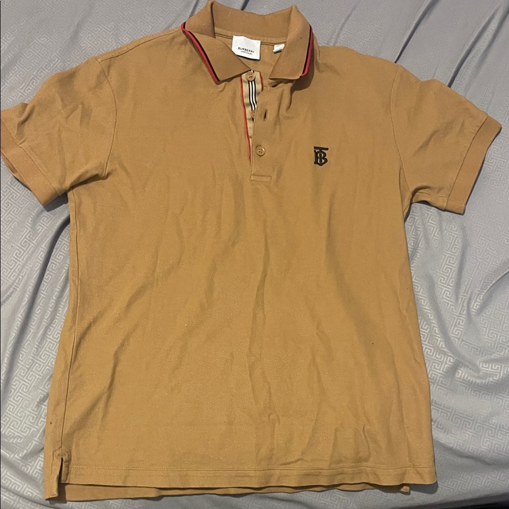 Burberry Camel Polo Shirt with Logo